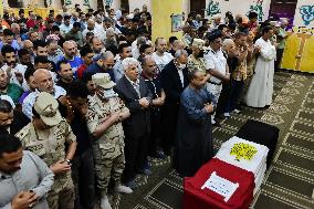 EGYPT-QALYUBIA-TERRORISM COMBATTING-SOLDIER-FUNERAL