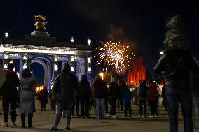 RUSSIA-MOSCOW-VICTORY DAY-FIREWORKS