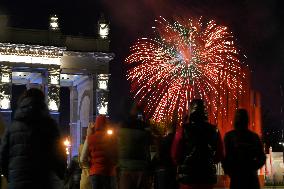 RUSSIA-MOSCOW-VICTORY DAY-FIREWORKS