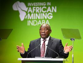 SOUTH AFRICA-CAPE TOWN-PRESIDENT-MINING INDABA