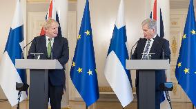 FINLAND-HELSINKI-PRESIDENT-BRITAIN-PM-MEETING