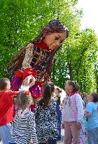 Little Amal in Lviv, Ukraine