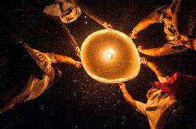 INDONESIA-MAGELANG-LANTERN-VESAK DAY-CELEBRATION