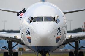 (SP)GERMANY-FRANKFURT-UEFA EUROPA LEAGUE-EINTRACHT FRANKFURT-AIRPORT