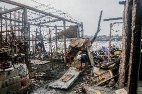 PHILIPPINES-MANILA-FIRE-AFTERMATH