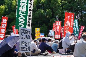 JAPAN-TOKYO-U.S. PRESIDENT-PROTEST