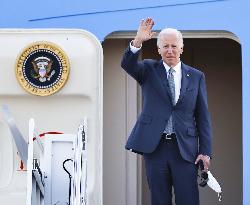 U.S. President Biden leaves Japan