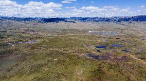 CHINA-TIBET-LHATO WETLAND-AERIAL VIEW (CN)