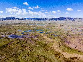 CHINA-TIBET-LHATO WETLAND-AERIAL VIEW (CN)