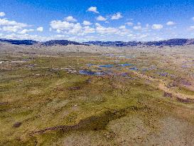 CHINA-TIBET-LHATO WETLAND-AERIAL VIEW (CN)