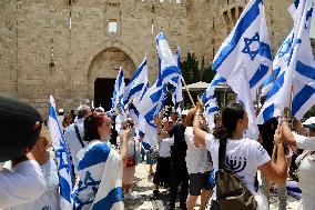 MIDEAST-JERUSALEM-JERUSALEM DAY-FLAG MARCH-CLASHES