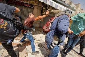MIDEAST-JERUSALEM-JERUSALEM DAY-FLAG MARCH-CLASHES