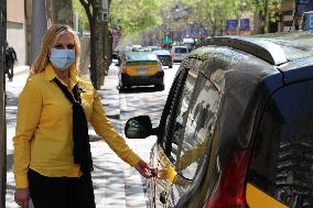 SPAIN-BARCELONA-TAXI-DRIVER-FUEL COST