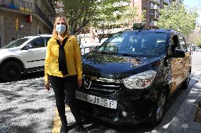 SPAIN-BARCELONA-TAXI-DRIVER-FUEL COST