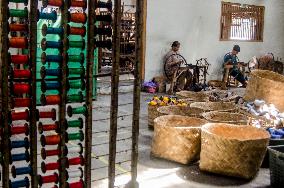 INDONESIA-YOGYAKARTA-LURIK-TRADITIONAL WEAVING FABRIC