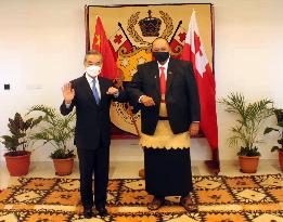 TONGA-NUKU'ALOFA-PM-CHINA-WANG YI-MEETING