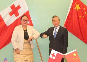 TONGA-NUKU'ALOFA-CHINA-WANG YI-FM-TALKS