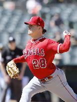 Baseball: Angels relief pitcher Aaron Loup