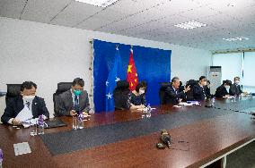 PAPUA NEW GUINEA-PORT MORESBY-WANG YI-HAGLELGAM-MEETING