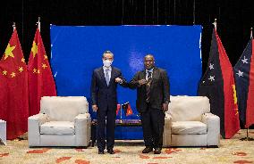 PAPUA NEW GUINEA-PORT MORESBY-PM-CHINA-WANG YI-MEETING