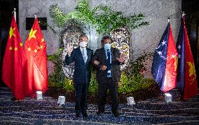 PAPUA NEW GUINEA-PORT MORESBY-CHINA-WANG YI-FM-TALKS