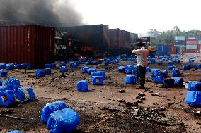 BANGLADESH-CHATTOGRAM-CONTAINER-DEPOT-FIRE