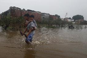 BRAZIL-RECIFE-HEAVY RAINS-FLOODED STREET