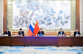 CHINA-BEIJING-WANG YONG-RUSSIA-YANGTZE-VOLGA-COOPERATION-VIRTUAL MEETING (CN)