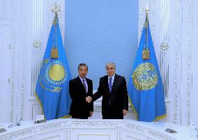 KAZAKHSTAN-NUR-SULTAN-CHINA-WANG YI-MEETING