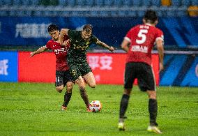 (SP)CHINA-MEIZHOU-FOOTBALL-CSL-BEIJING GUOAN VS CHENGDU RONGCHENG(CN)