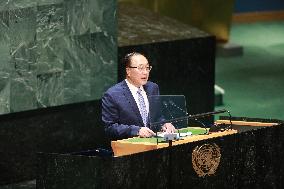 UN-GENERAL ASSEMBLY-DEBATE-KOREAN PENINSULA-CHINA-ENVOY