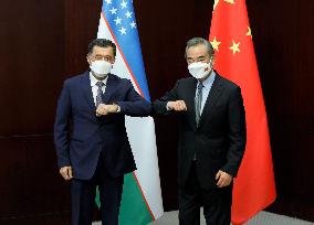 KAZAKHSTAN-NUR-SULTAN-UZBEKISTAN-CHINA-WANG YI-MEETING