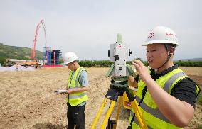 CHINA-SHAANXI-XI'AN-SHIYAN HIGH-SPEED RAILWAY-BRIDGE-CONSTRUCTION (CN)
