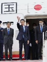 Japan PM Kishida leaves for Singapore