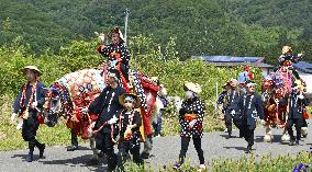 Parade of horses in Japan
