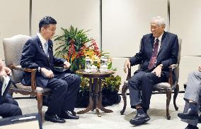 Japan, Singapore defense chiefs meet in Singapore