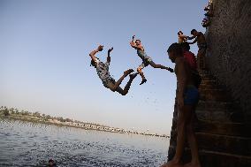 EGYPT-QALYUBIA-HOT WEATHER