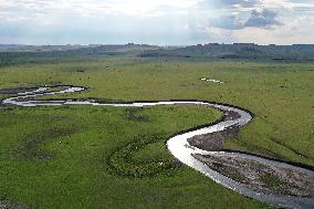 CHINA-INNER MONGOLIA-MERGEL GOL RIVER-SCENERY (CN)