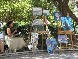 TUNISIA-TUNIS-SIDI BOU SAID-ART FESTIVAL