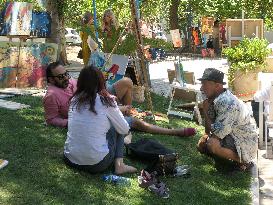 TUNISIA-TUNIS-SIDI BOU SAID-ART FESTIVAL