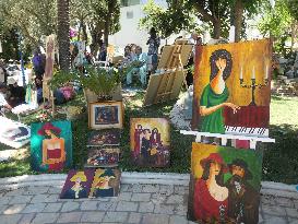 TUNISIA-TUNIS-SIDI BOU SAID-ART FESTIVAL