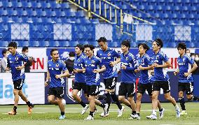 Football: Japan's training for Tunisia friendly