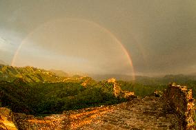 #CHINA-HEBEI-JINSHANLING GREAT WALL-DOUBLE RAINBOW (CN)