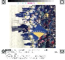 Bosnian team marches at Olympic opening ceremony