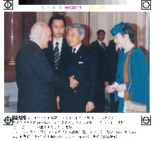 Italian president meets Japanese Emperor and Empress