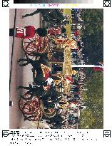 Welcome parade for Japanese Emperor and Empress