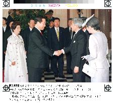 President Kim meets Emperor Akihito