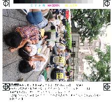 People gather at A-Bomb Dome for nuclear protest