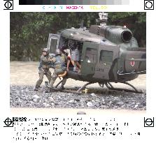 Campers evacuate campground aboard GSDF helicopter
