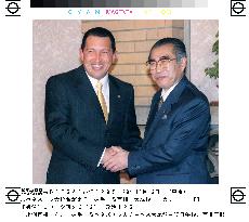 Venezuelan President Chavez arrives in Japan
